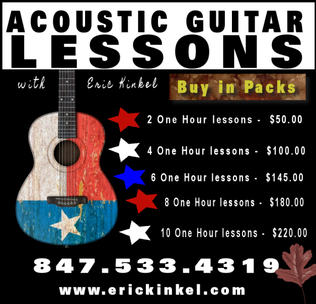 Acoustic Guitar Lesssons by Eric Kinkel Lesson Packs ad